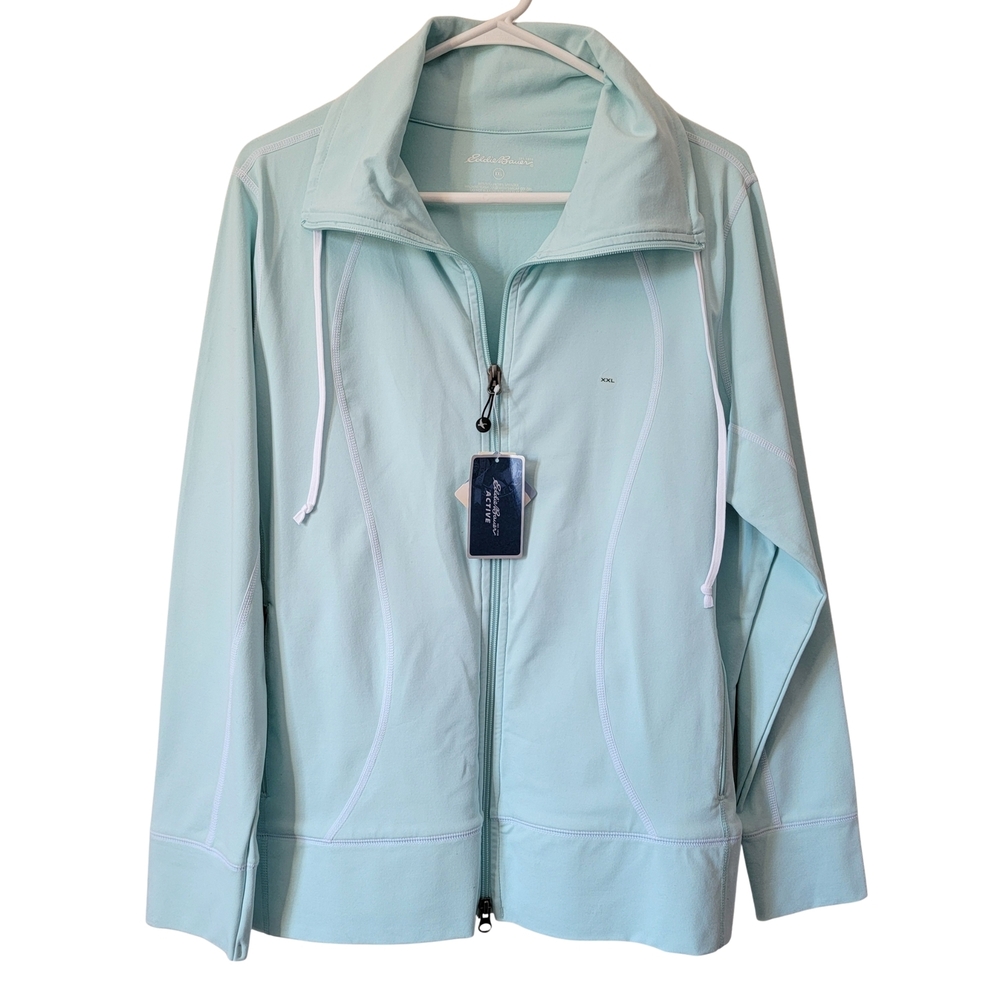 Eddie Bauer Women's Mint Green Full Zip Athletic Jacket Size XXL